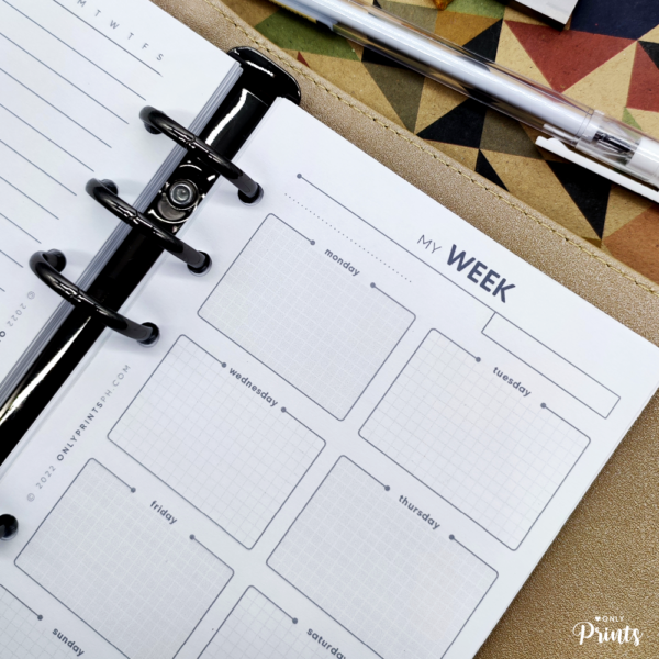 A6 My Week Planner Inserts · OnlyPrints