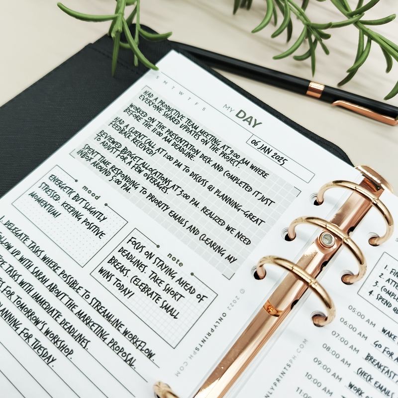 Organize Your Day with A6 My Day Planner Inserts · OnlyPrints